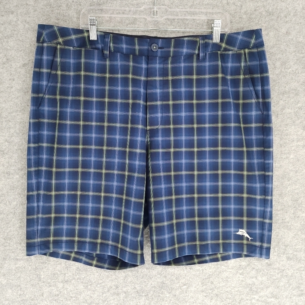 Tommy Bahama Cayman Mistral Plaid Shorts In Ocean Deep Resort Coastal Beach